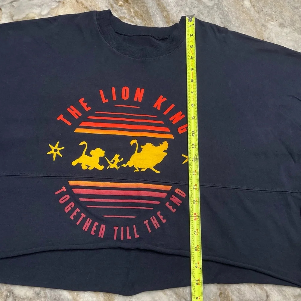 Disney Spirit Jersey The Lion King Hakuna Matata Crop Long Sleeve Top Women L - Picture 6 of 12
